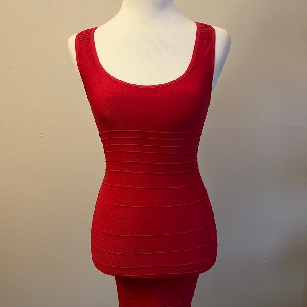 Bebe Vibrant Red Dress Valentine’s Day or any occasion